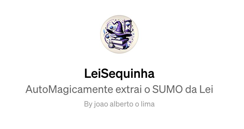 joaoli13's tweet photo. Olá CONCURSEIROS de plantão: dê uma pausa no mundo e venha conhecer o GPT LeiSequinha.
 
Você não entendeu errado: é isso mesmo... 
um GPT que disSeca a Lei para otimizar o seu estudo.

Quer saber mais? Vou testar com uma lei real...
Segue o 🧵 https://t.co/QU5ZQVCsUp
