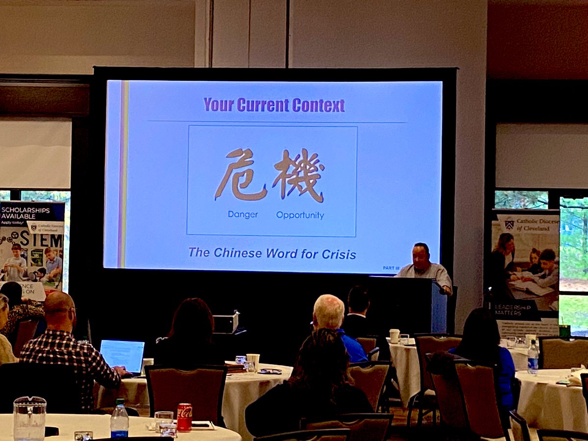 Day 2 of the <a href="/DIOCESEofCLE/">Diocese of Cleveland</a> Principal Leadership conference wrapped up with an excellent keynote from <a href="/MomineyAvanti/">Christopher Mominey</a> who reminds us that our biggest challenges are also our biggest opportunities! We’re called to transform education through joyful leadership! <a href="/ESC_Teach/">ESC of Northeast Ohio Teaching & Learning</a>