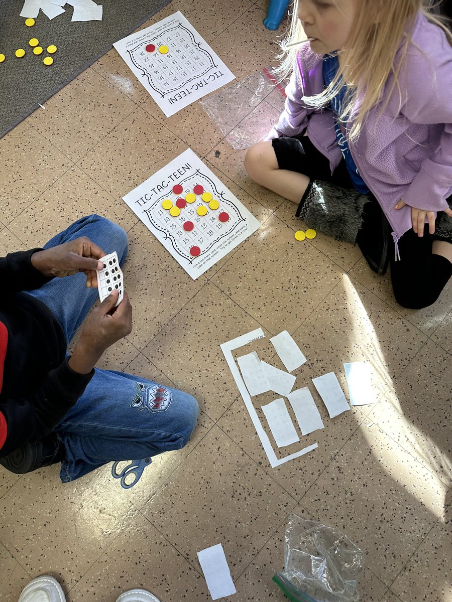 mrsnurski's tweet photo. Friday = Math Fun!🤩 First grade has been working with TEEN NUMBERS this week! So that calls for some TIC-TAC-TEEN! They are loving it!❤️ #atthebergh #mathfun #firstgrade https://t.co/ejk1p9wskl