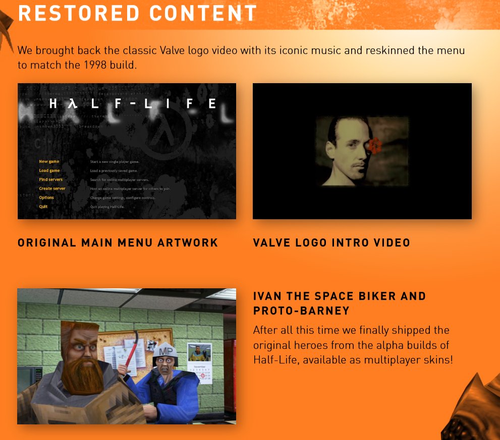 CoalicionPixel's tweet photo. Valve también está añadiendo nuevo contenido a Half-Life original, además de mejores opciones graficas y bug fixes. Otra victoria para la preservación, ¡muy bien por Valve! https://t.co/Y39sno1NbQ