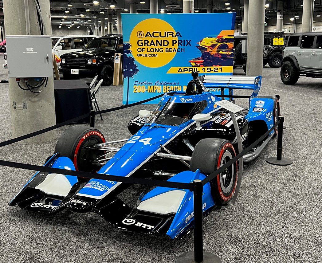 Visit our booth at the @LAAutoShow in #kentiahall starting today through Nov. 26. Snap a pic with our Indy car and enter to win tickets to the 2024 event! #AGPLB #laautoshow