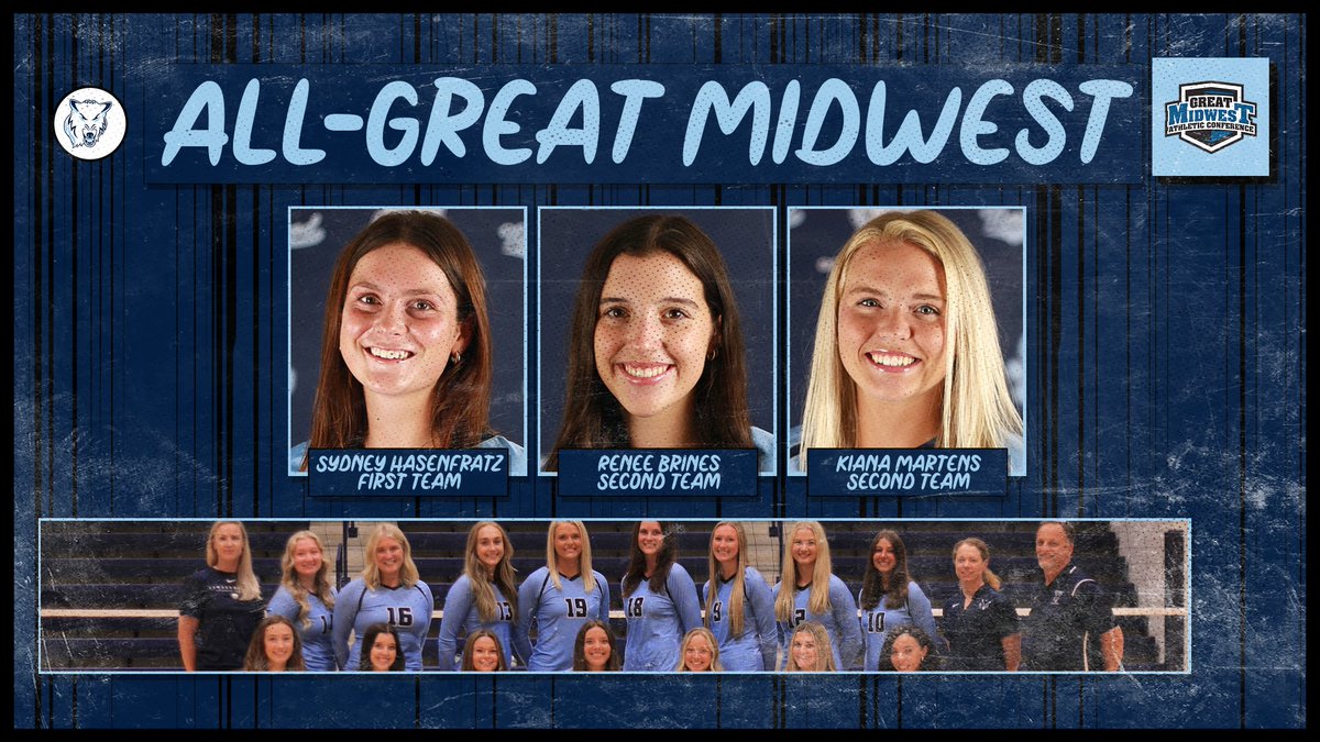 nutimberwolves's tweet photo. Volleyball Places Three On All-Great Midwest Teams https://t.co/nWj6UyAHjP https://t.co/cfrF5xecWO