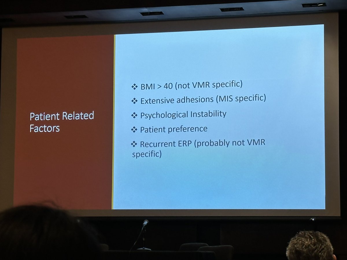 Dr @AjthorsenL shares her wisdom on when to do / not do a ventral mesh rectopexy at @MNCRSurgery Annual Course. Be selective who to offer to, esp early in your practice, and a lot of lessons to be learned from the urogyn prolapse literature!