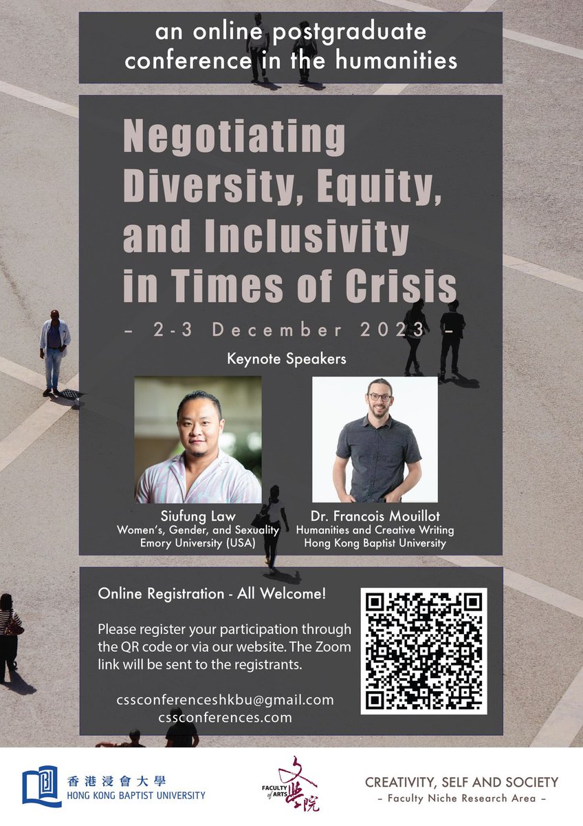 emory_wgss's tweet image. We are proud of our graduate student Siufung for their upcoming keynote speech ! Scan the QR code or the website for more info to listen to their speech online! 🗣️💬

#emorywgss #wgss #graduatestudent #keynotespeech #diversity #conference #hongkong #hongkongbaptistuniversity