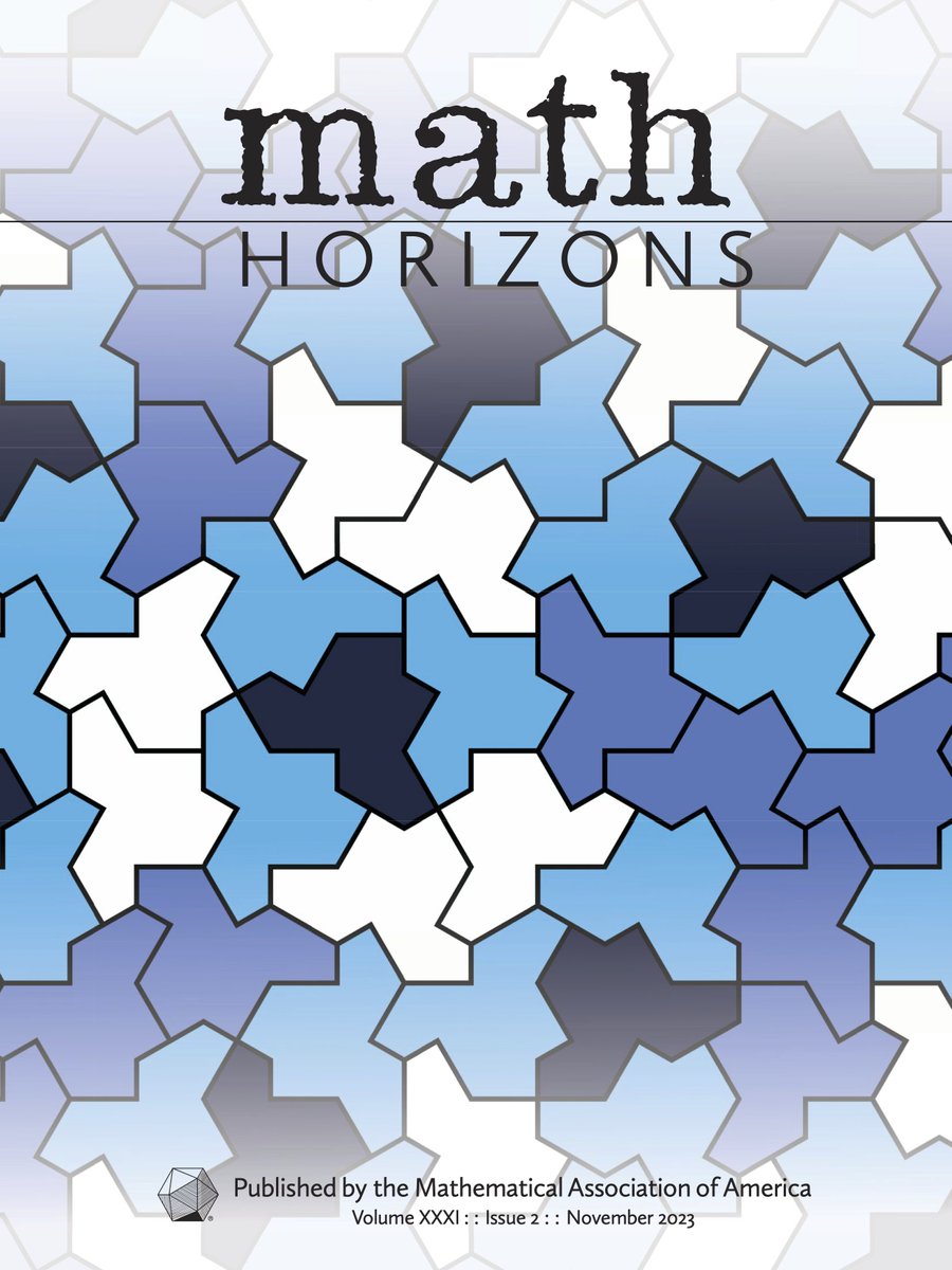TedG's tweet photo. Looking for some Thanksgiving break reading? The November issue of @maanow Math Horizons might be perfect for you:
https://t.co/DSDAUmjNyQ
The issue is full of wonderful pieces for you to read or share with others who love or are interested in mathematics. @tandfSTEM #math https://t.co/3gu9nlPCXN