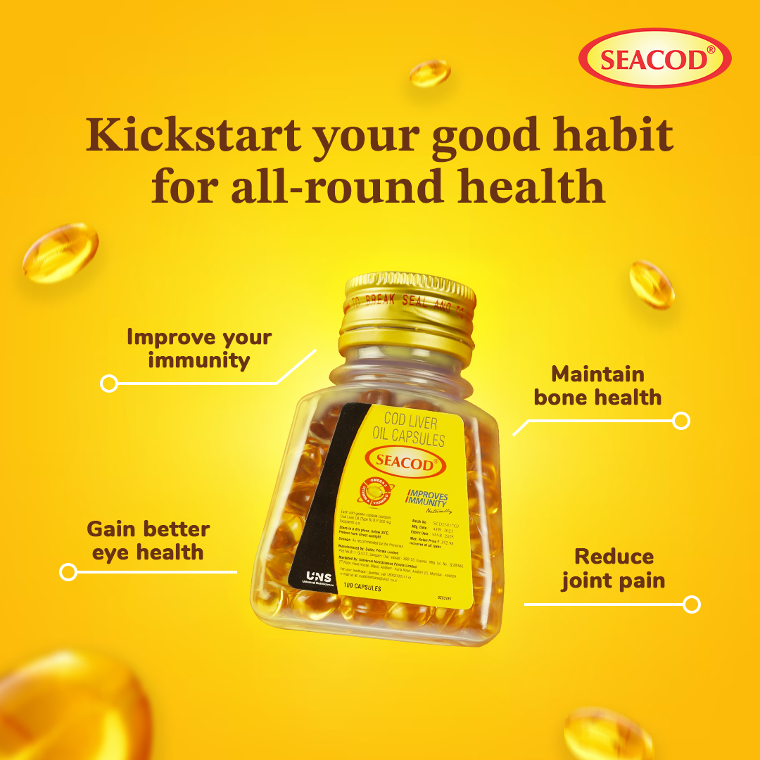 Seacod_immunity's tweet image. It’s never too late to begin a good habit for better long-term immunity!

Let your health take a turn for the better, with a daily dose of Omega 3, Vitamin A and Vitamin D.

Karo #ShuruwaatAajSe

Buy Now: bit.ly/buyyourseacod

#CodLiverOil #Immunity #VitaminD #VitaminA #Omega3
