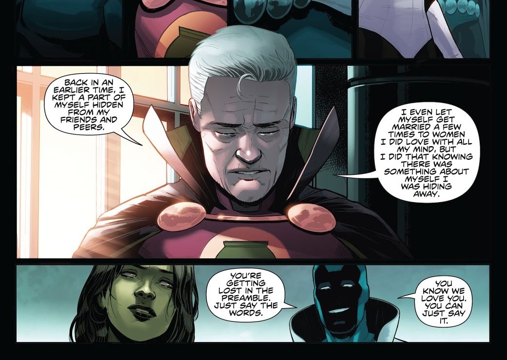 jsacomfort's tweet photo. @threshold1994 no he literally mentioned about her before and both her and her son appeared in current jsa series https://t.co/iVi1jEztOm