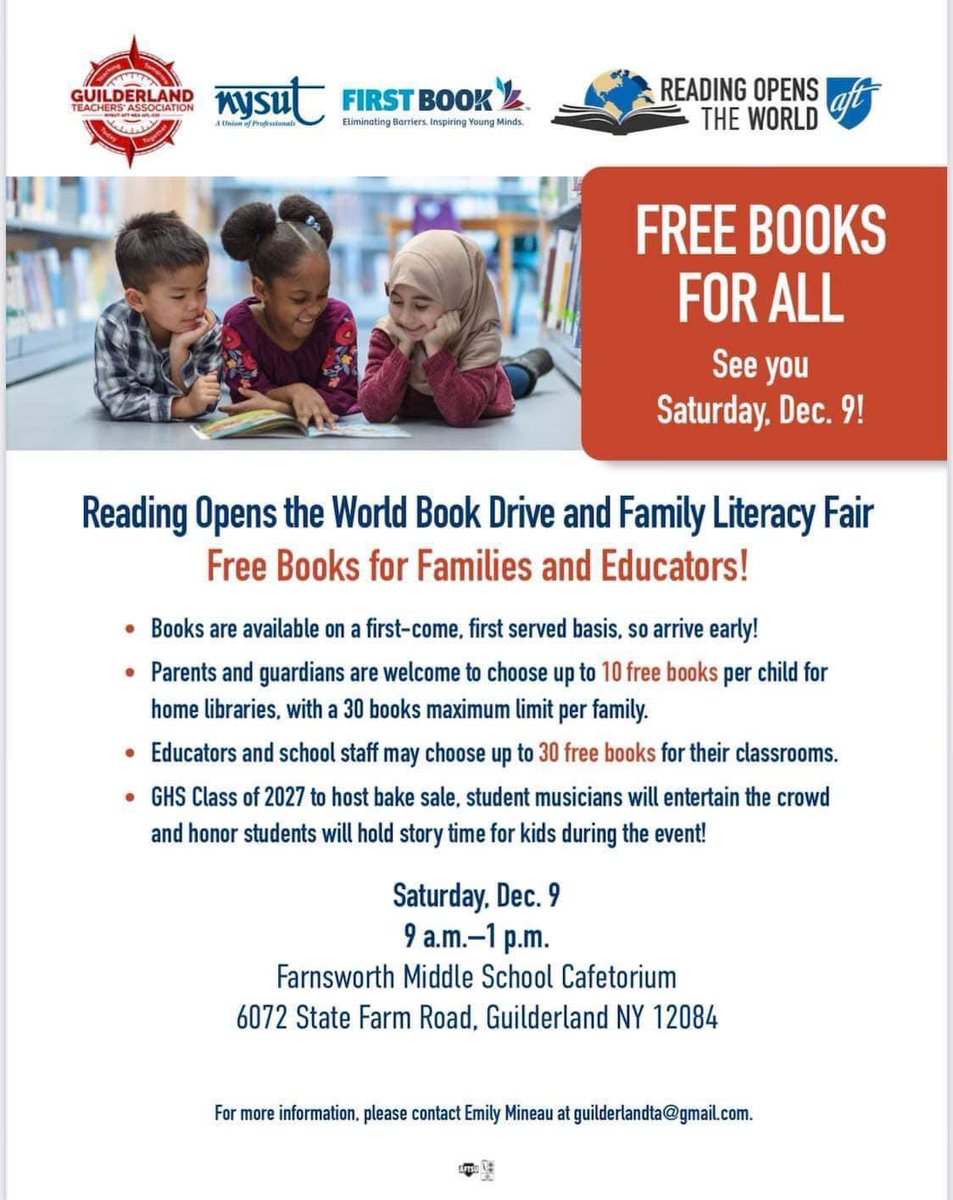 Who doesn’t love free books?!📚❤️ @nysut @FirstBook @AFTunion