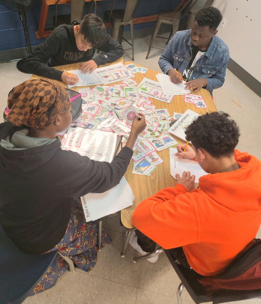 MrsCova_WES's tweet photo. We've been learning about nouns, verbs, adjectives, and adverbs to help us build strong sentences. Today, we had a competition to see who could build the most sentences correctly. Congrats to our Sentence Building Champions! #GIHS @GEOIntHS https://t.co/5wkQZnPKMK