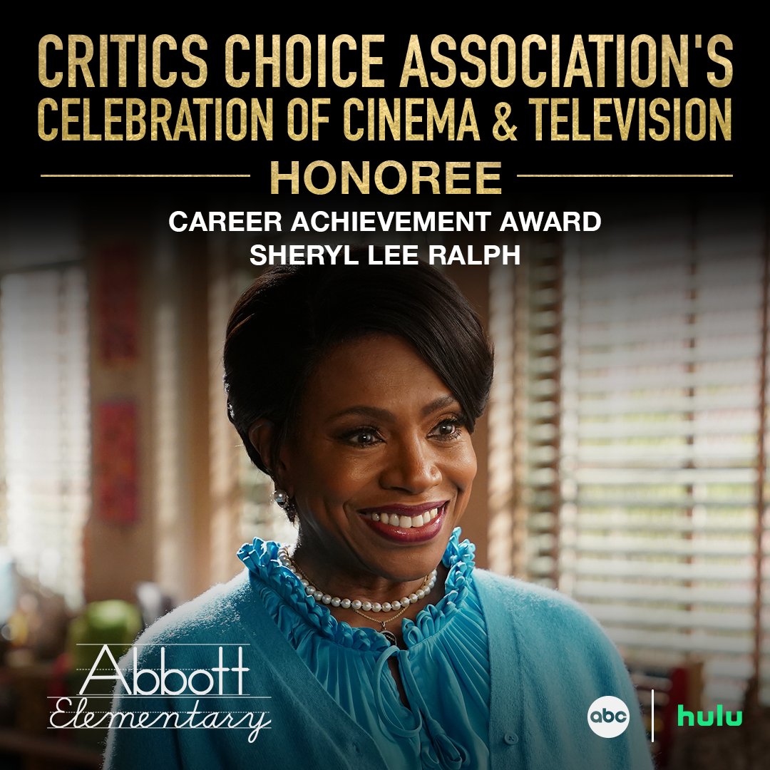 .@thesherylralph is being honored by the @CriticsChoice Association's Celebration of Cinema and Television: Honoring Black, Latino and AAPI Achievements and we couldn't be more proud. 👏