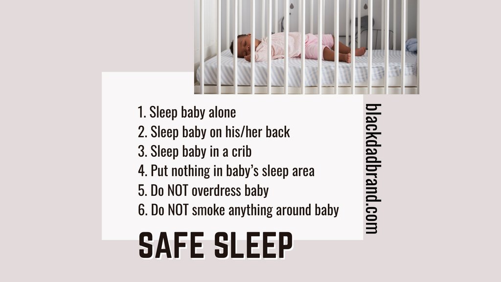 What is safe sleep and why is it important? Safe sleep practices help ensure you are being active in keeping your child safe from preventative death. Remember these 6 safe sleep practices from Safe Sleep Baby Sacramento.

#safesleep #infantsafety #infanthealth #blackinfanthealth