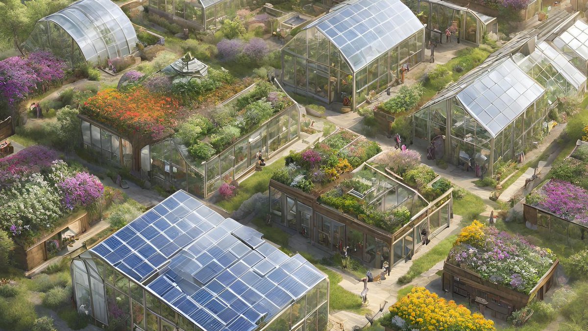 Have you heard of #Solarpunk? We've been thinking about it a lot - it's the movement that envisions and works toward actualizing a future interconnected with nature and community. #Regenerating the land and creating passive greenhouses is one step in the right direction.