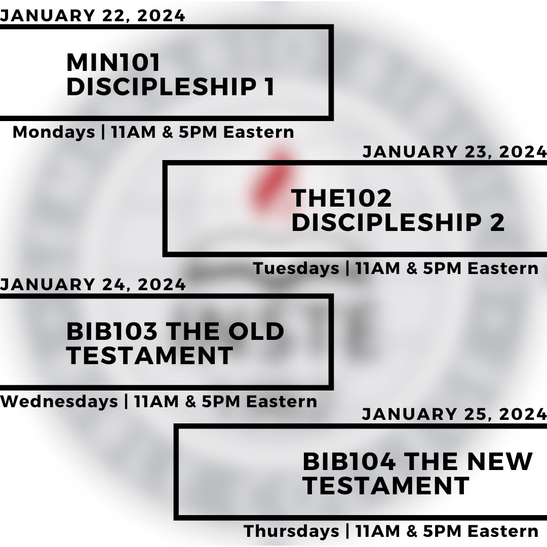 InsteGlobal's tweet image. .
Ever been interested in checking out an INSTE course?

⏰ The time is now ⏰

Register for one course or register for all four courses in our Level 1 Certificate in Christian Ministry Program.

The online classes will be led by Julius Tolbert

*Each course is 16 weeks long