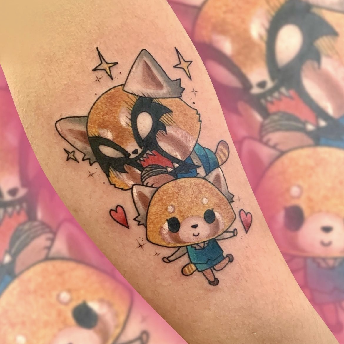 Friday moods 💖 #Aggretsuko tattoo by marcopereztattoo on IG