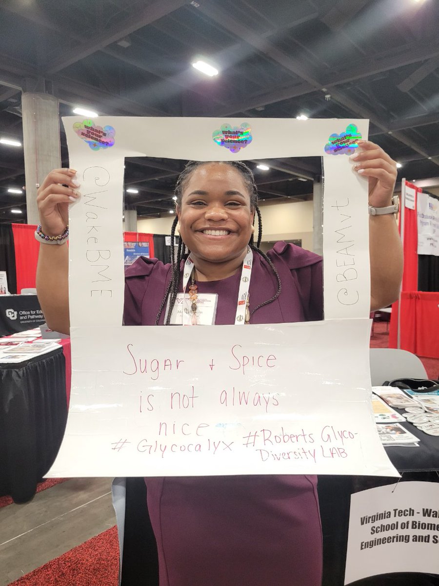 Representing The Roberts Glyco-Diversity Lab with our caption 'Sugars and spice are not always nice.' #ABRCMS2023 @BEAMvt @wakebme