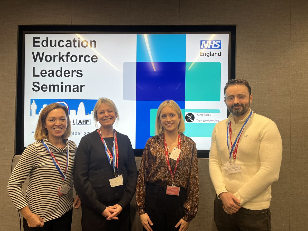 theanniek1's tweet photo. Excellent Education #AHP Workforce leaders seminar today #CAHPEWLS Great networking too discussing NEL and NCL Imaging academies @yvonne_thackray Grace (CT PE) & Ervis (US PE) @Troweroflondon @NHSBartsHealth https://t.co/AXi3NJpDlp
