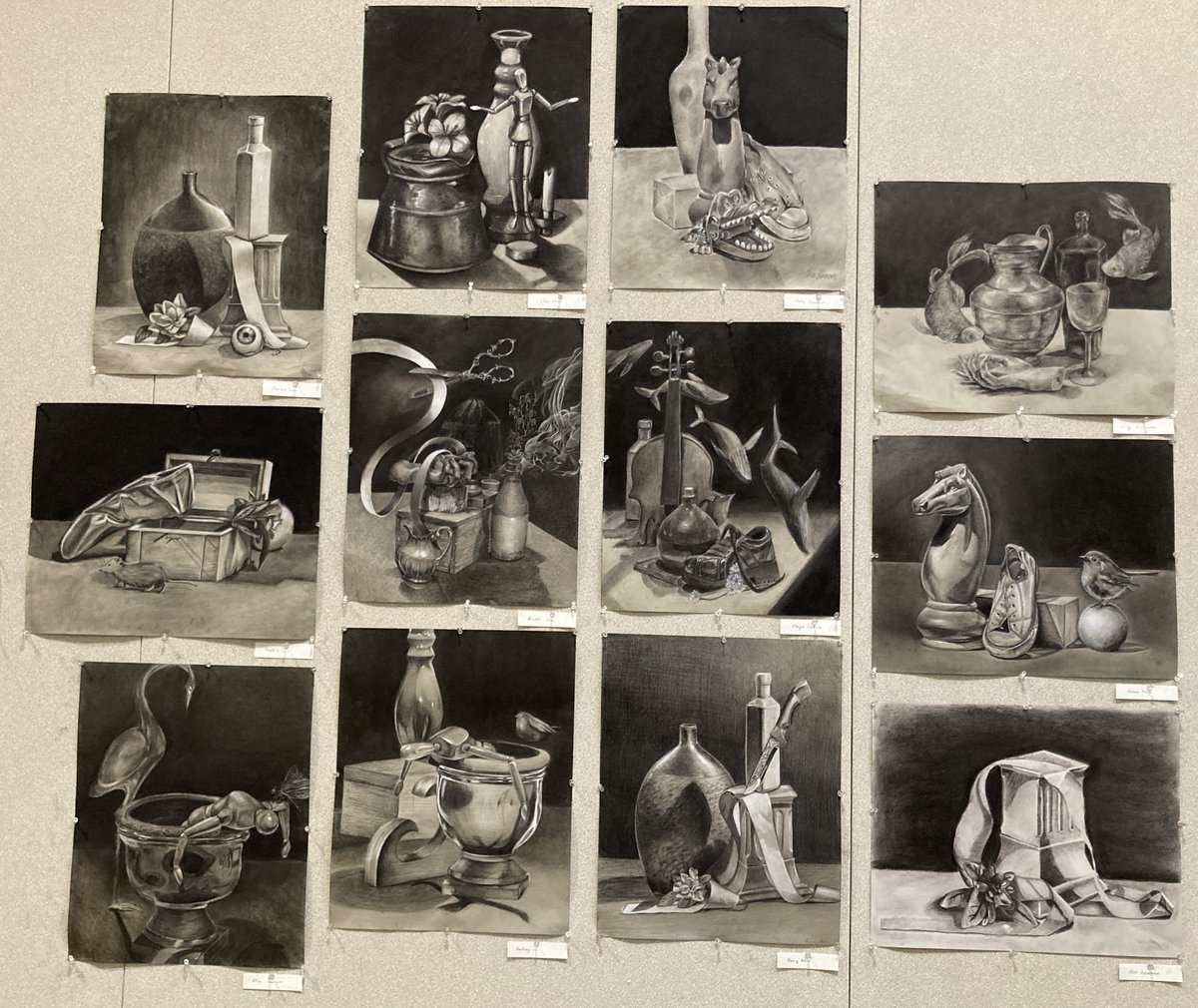 PalyArts's tweet photo. Wow! New displays of Visual Artwork is now up in the Library Gallery area (just outside of Counseling).  They are truly amazing! https://t.co/QWna0GeUR8