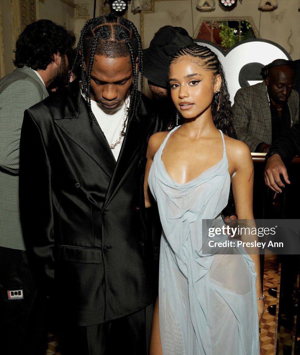 RodeoTheAlbum's tweet photo. Travis Scott and Tyla at the GQ afterparty https://t.co/vnpuRrs6lg