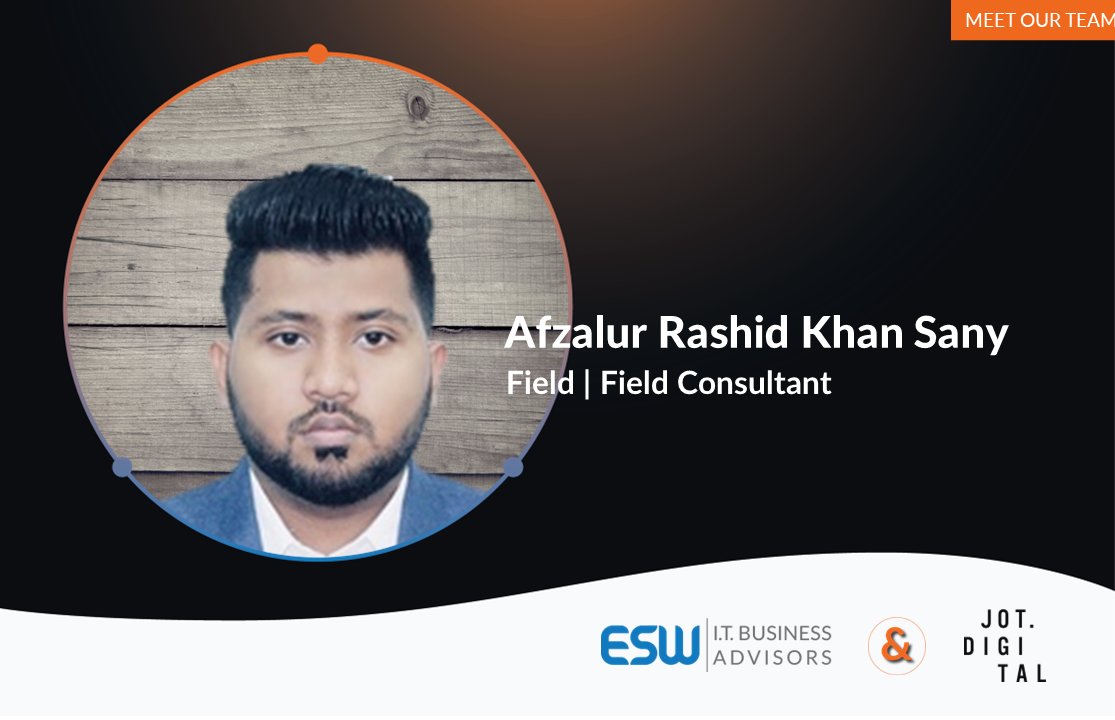ESWITAdvisors's tweet image. Team Newsflash: Discover Who Recently Joined Us!
Help us celebrate the incredible talent that&apos;s been making waves since joining our #ESW&apos;s Field team!  Join us in welcoming Afzalur Rashid as they continue to bring their expertise to our company. 
 #ESWFieldSupport