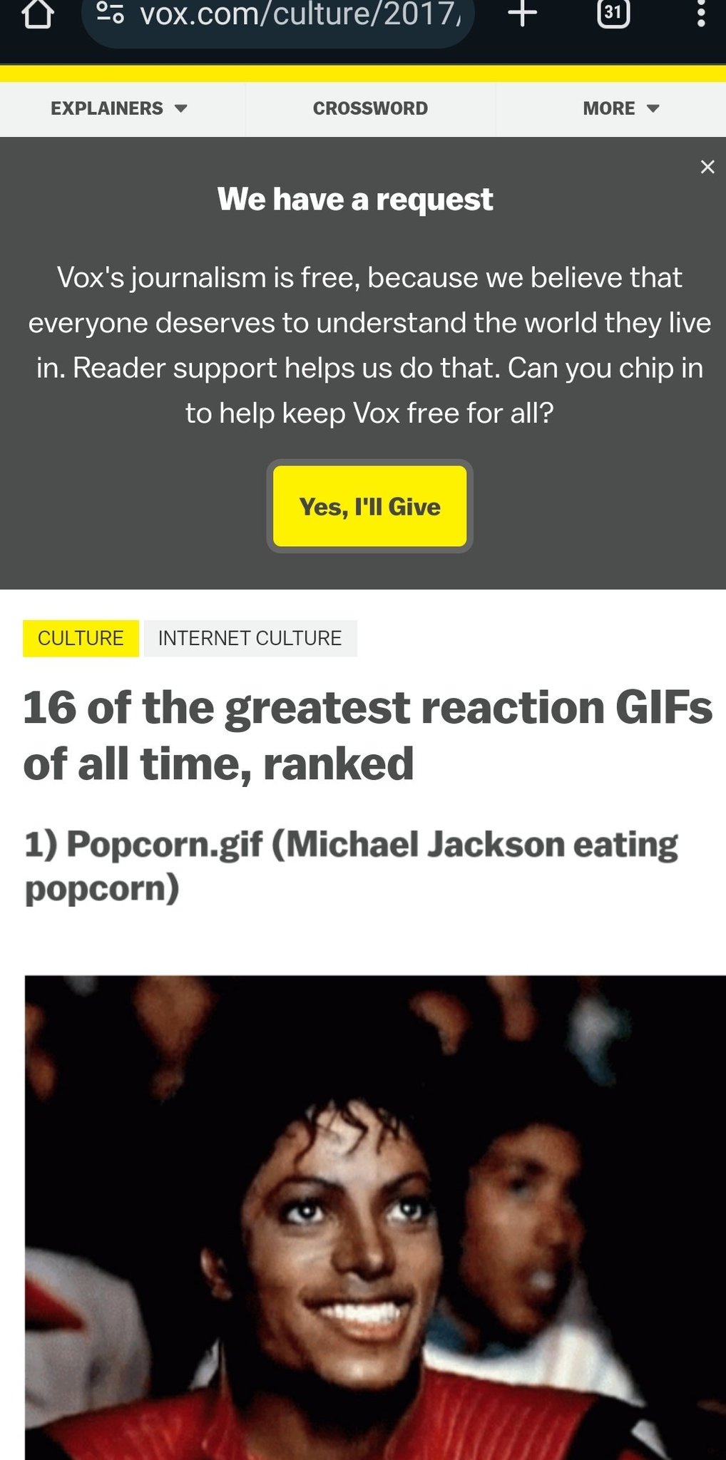 Eating Popcorn Michael Jackson
