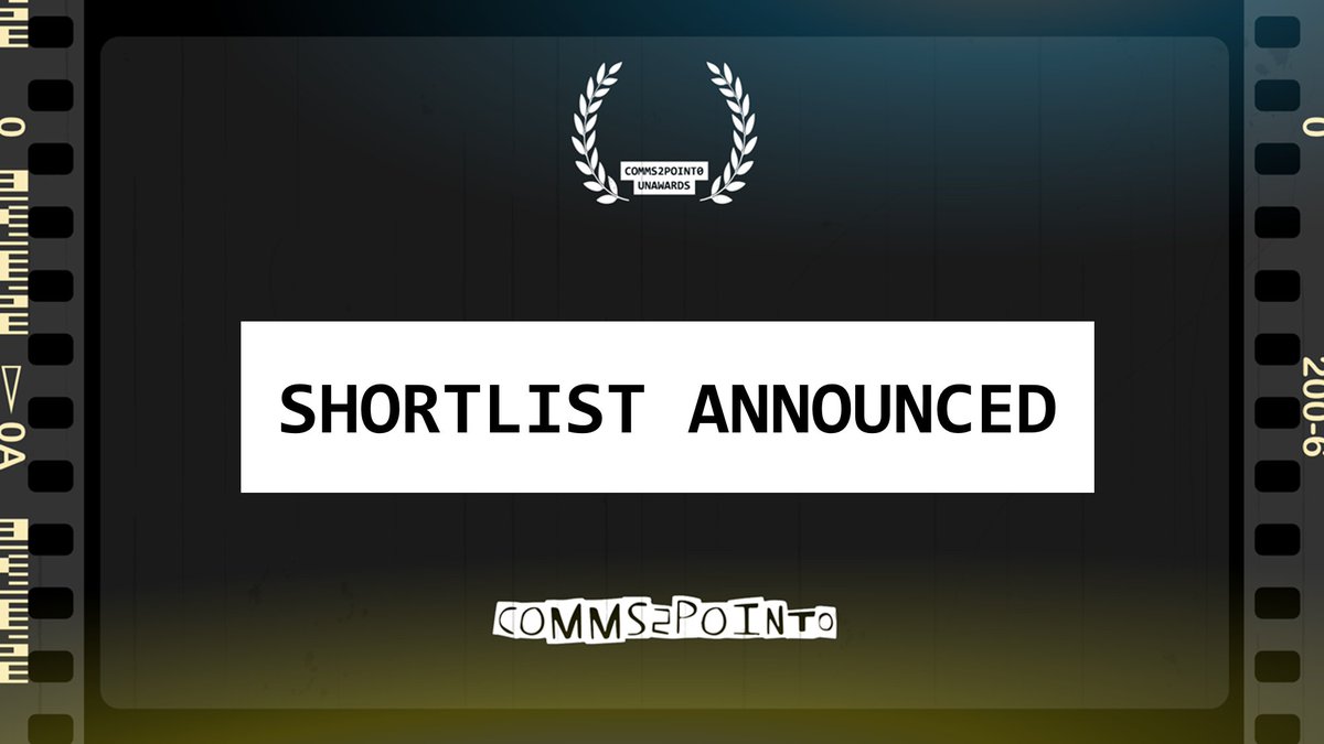 comms2point0's tweet photo. 💥🎞️ MASSIVE NEWS 🎞️💥

The 8th annual UnAwards shortlist is LIVE LIVE LIVE

Did you and yours make it?
Well done to everyone on the list.

Thanks so much to the 26 external judges for working through a huge 450 entries, I so appreciate your time.

https://t.co/8YUdCHgKaX

THREAD https://t.co/KLAdctS6zZ