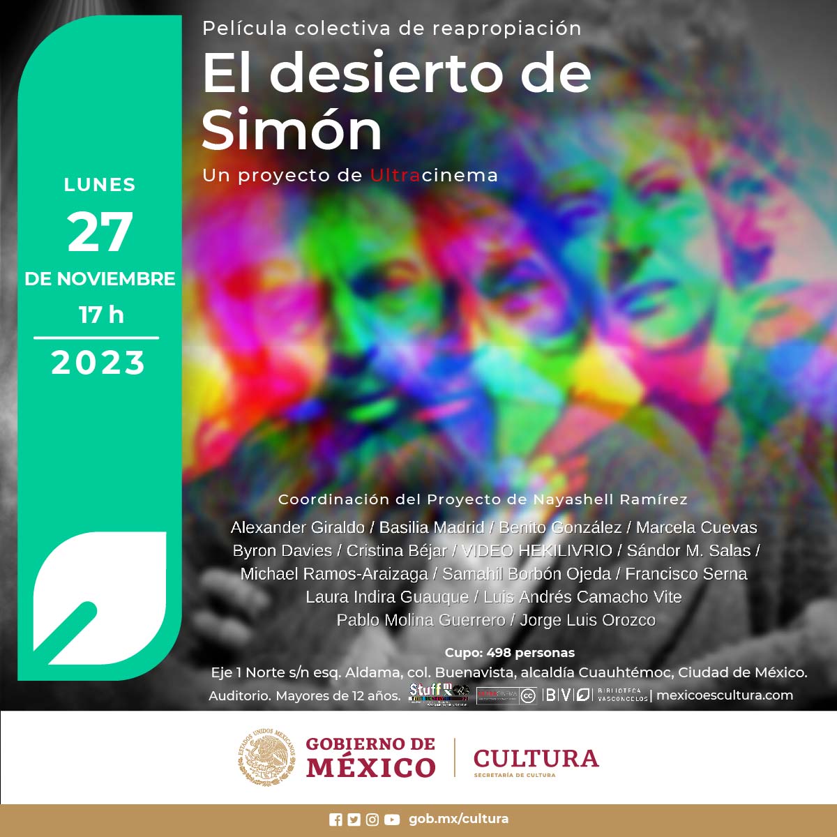 VSCLS's tweet photo. La Biblioteca Vasconcelos y Ultracinema traen para ti la proyección de "El desierto de Simón". Asiste este lunes 27 de noviembre a las 17 h en el auditorio de la biblioteca.
¡Te esperamos!
#CineenlaVasconcelos
#stuffmx
#ultracinema https://t.co/0ooN1GNUzE