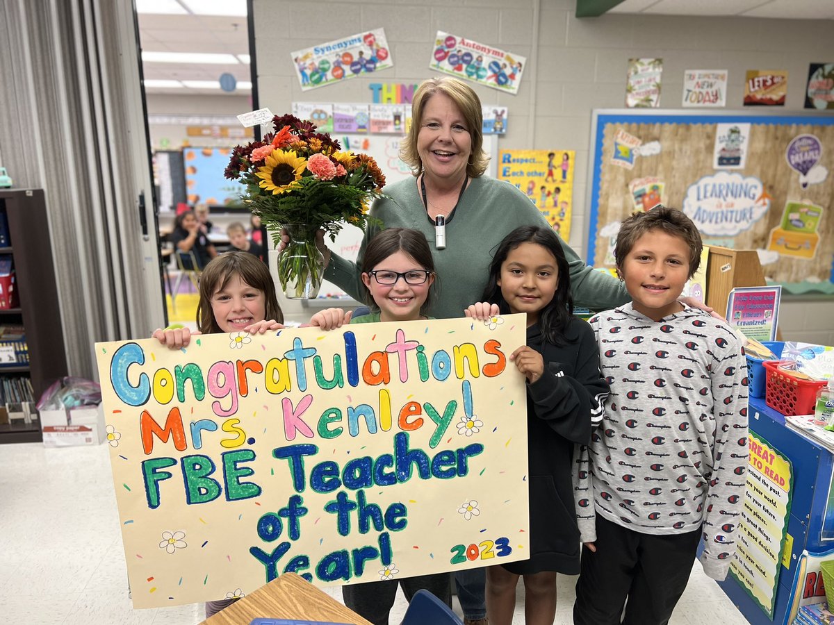 FBE is excited to announce our 2023-2024 Teacher of the Year: Mrs. Sherri Kenley!!! 🎉🍎 Congratulations to Mrs. Kenley for this well deserved honor!! 🐸 <a href="/mcps_va/">MCPS</a>