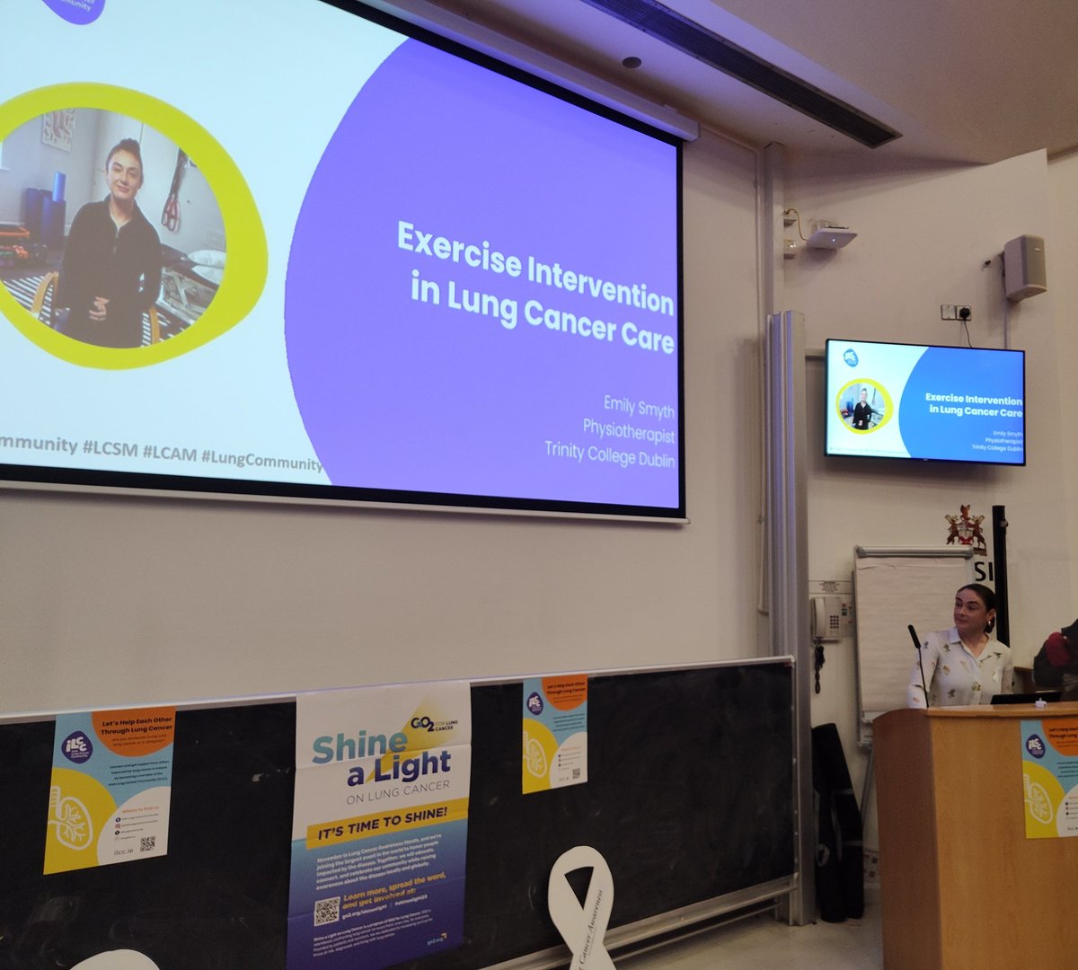 Next up is <a href="/emilyminasmyth/">Emily Smyth</a> to talk about exercise intervention in lung cancer care 
#LCSM #LCAM <a href="/LungCommunity/">#IrishLungCancerCommunity</a>