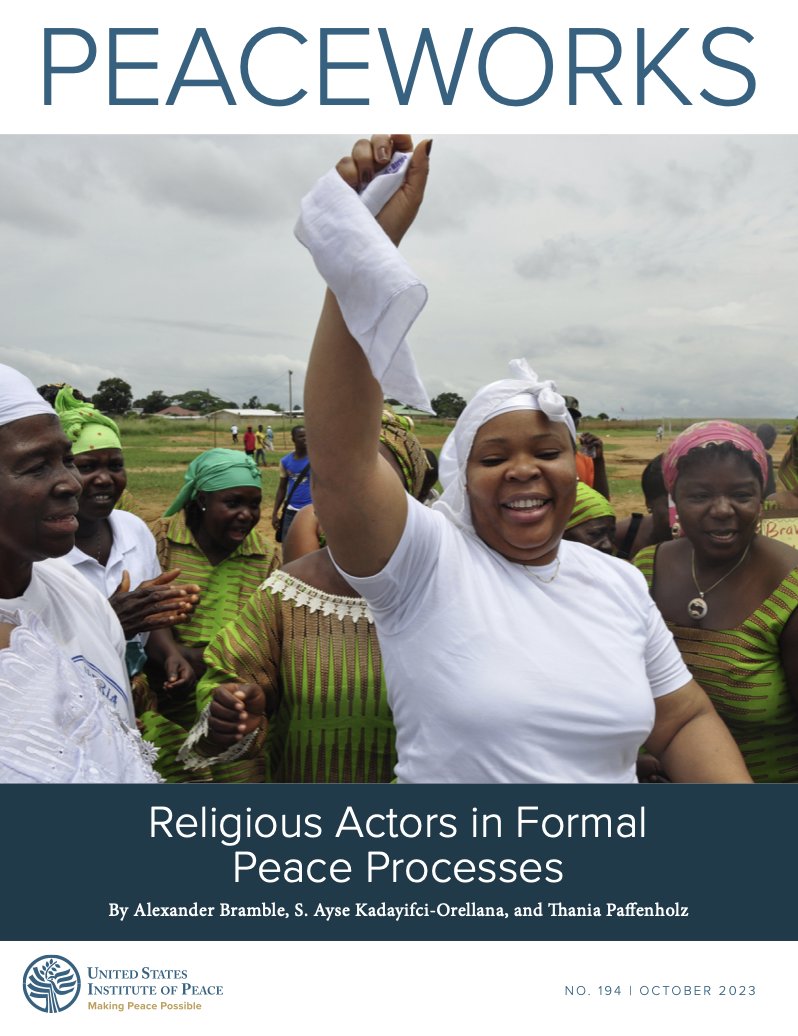 AfPeacebuilding's tweet photo. 43 case studies, 30 years of peace processes, and 200+ sources drawn upon to analyze how faith-based actors and institutions affect peace initiatives around the world.
Read @USIP's new #Peaceworks report ⤵️
https://t.co/YQGjeHYr3I https://t.co/zBAKn4S8Rt