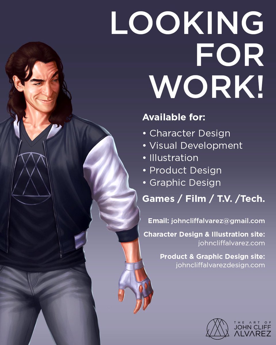 imjohncalvarez's tweet photo. Seeking roles in #CharacterDesign, #VisualDevelopment, #Illustration, #UIUX, #ProductDesign, #GraphicDesign, #ArtDirection. #Gaming, #Film, #TV, #Tech. Folios: https://t.co/eCOzDNOkJo &amp; https://t.co/MU0pcFcwKq. Your support means the world! Job leads welcome! #Lookingforwork https://t.co/vlmjLWuqmE