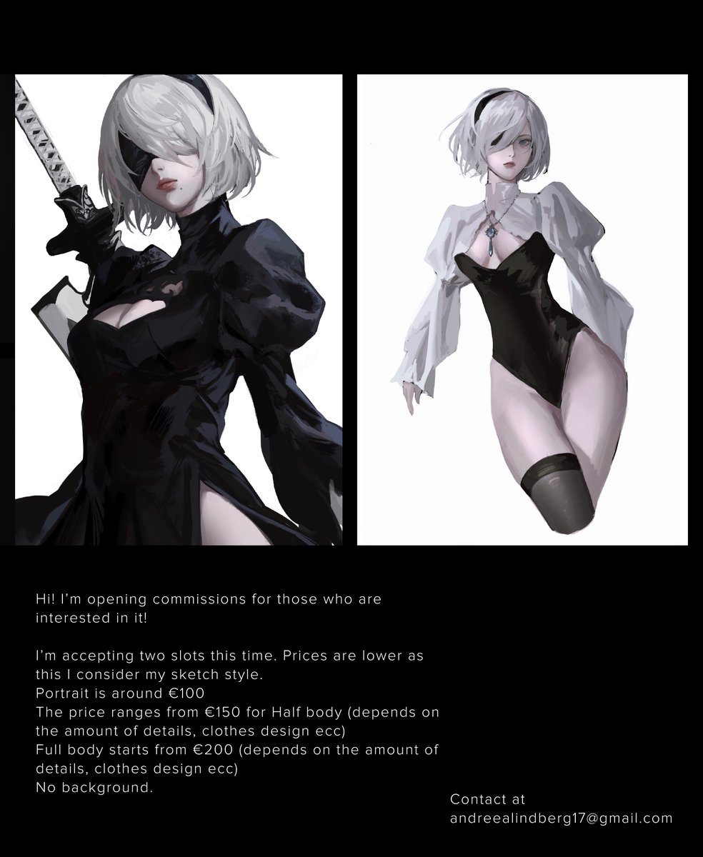 LMilkyskin's tweet photo. Commission inquiry for anime style is open 🤍
if you are interested contact me at my work email.

#NieR #commissionsopen #AnimeArt https://t.co/mnwUW4nMlH