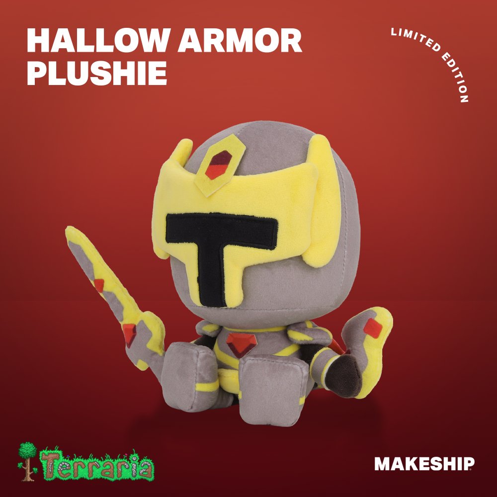 Terraria_Logic's tweet photo. NEW Limited edition Hallow Armor Plushie from @Makeship available now! To find out how the campaign works and order yours ➡️ https://t.co/vfWNgqjKCC https://t.co/e8QGyxJZIc