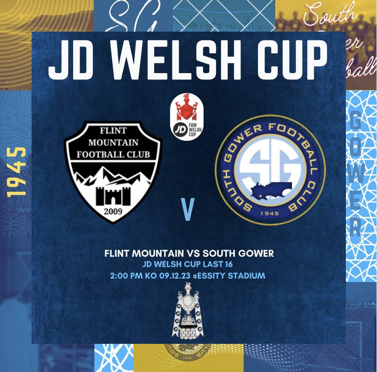 SouthGowerFC's tweet photo. We draw the only other Ardal side left in last 16 of the JD Welsh Cup, away to @Flint_Mountain! 

🔵⚪️

#GOWER #ClubAsOne https://t.co/EqIEvVpLG8