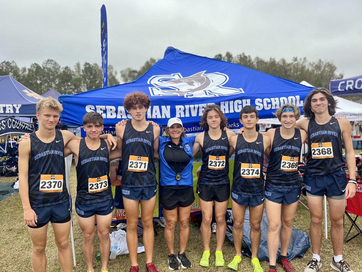 Awesome job at states for the boys’ cross country team. Personal records for Noah McMann and Hunter Pankiewicz. Team placed 26th overall. <a href="/SRHSXCOUNTRY/">Marianne Day</a> <a href="/SRHS_SHARKS/">Sebastian River HS</a> <a href="/SRHS_Sport/">Sebastian River High School Athletics</a>
