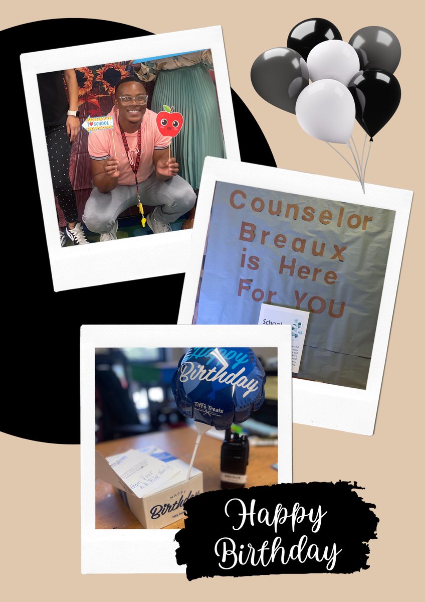 Screaming Happy Birthday to our counselor Mr. Breaux @AAMilneES you are simply amazing !