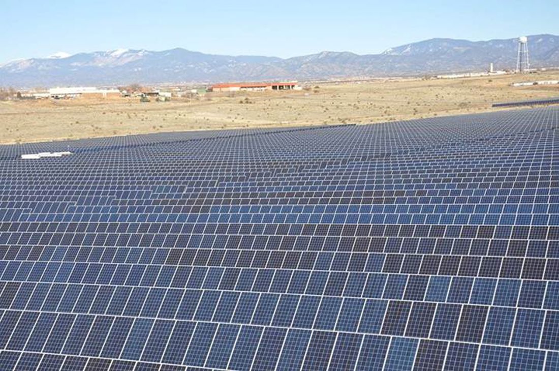 JoelMCurzon's tweet photo. If you think that replacing the habitat on the left with the industrial solar plant on the right is “good for the environment,” we are not simpatico. https://t.co/UEtOGtJDBV