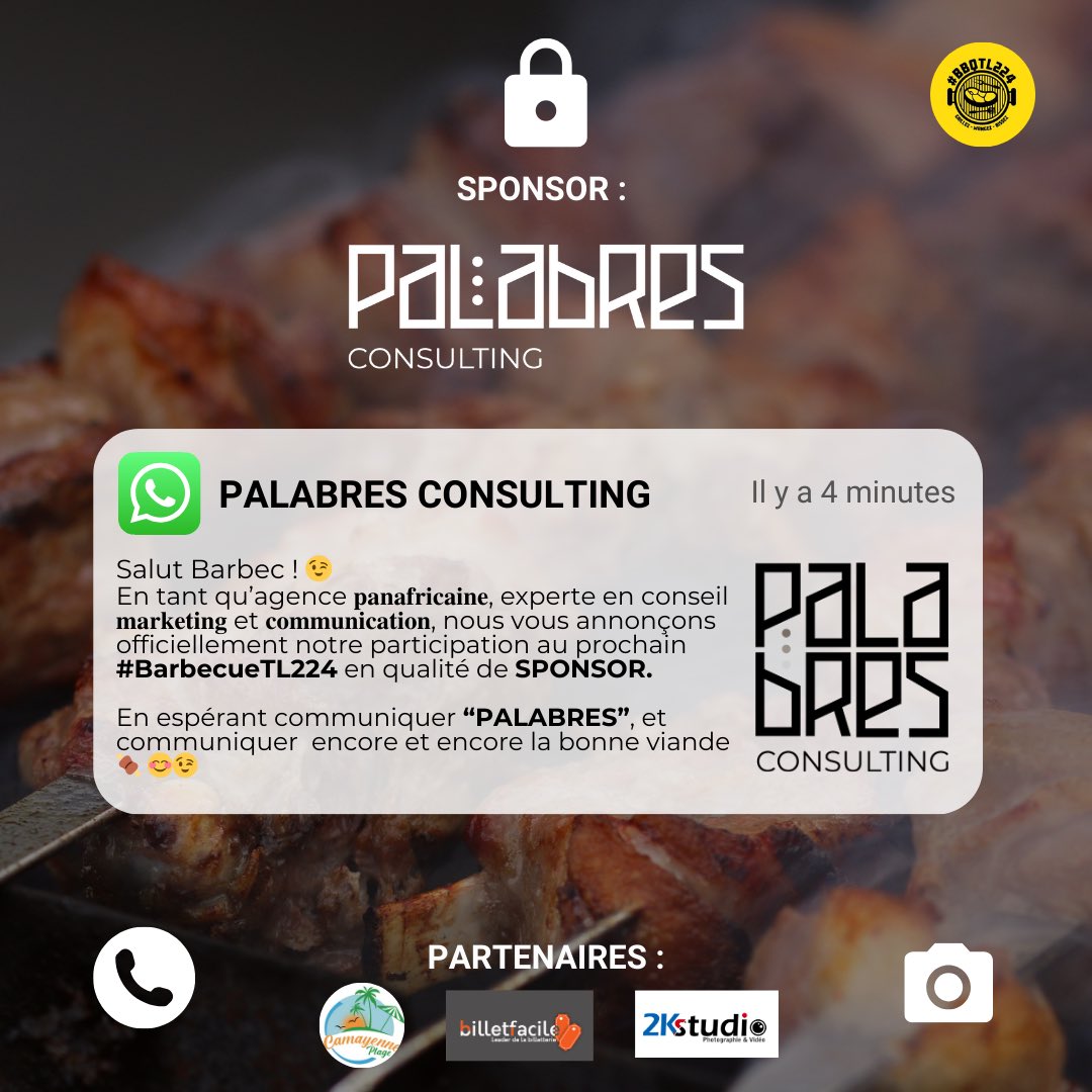 L’agence de communication <a href="/palabres_com/">Palabres Consulting</a> nous a laissé un message qu’on n’a pas encore lu… enfin presque pas encore😊

Merci cher sponsor, ravi de faire Barbec ensemble 🇬🇳🥰

Barbecue qui sera doux là, quand tu vois tu…🤗

#ToutPourBarbec #Guinee #TL224