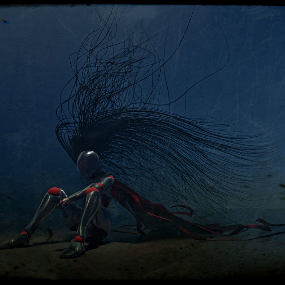 I've been learning Blender the last few months with the aim of making a music video for an upcoming release. I added some filters to a still from the video and I'm pretty happy with how it looks #blender #robots