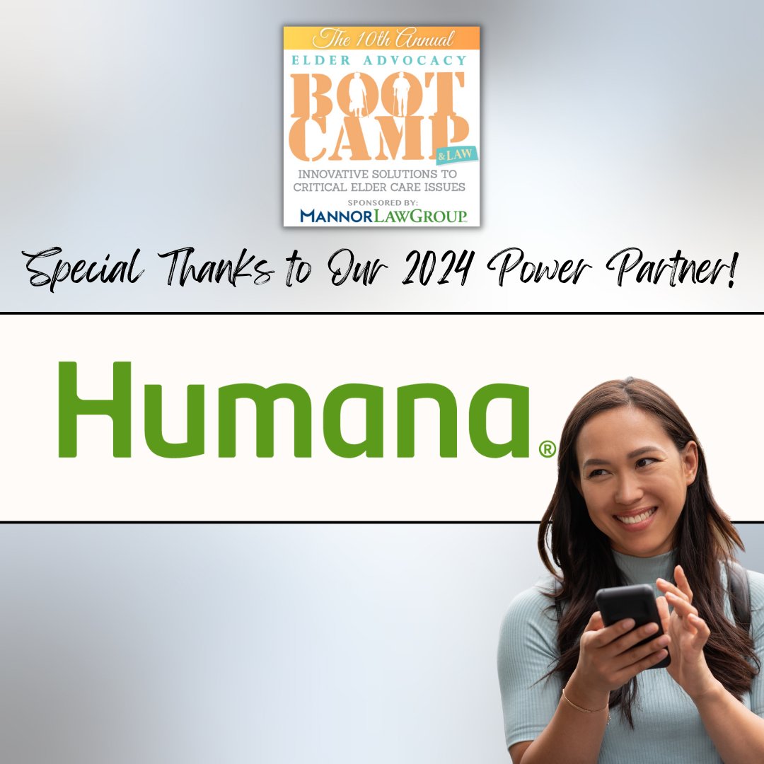 MannorLawGroup's tweet photo. We are excited to announce that our charging station is getting an upgrade! Humana will be our "Power Partner" at the 2024 Elder Advocacy and Law Boot Camp 🔌📱💻

Learn more: https://t.co/Y1PoHSEw4o https://t.co/KNS1wVywXg