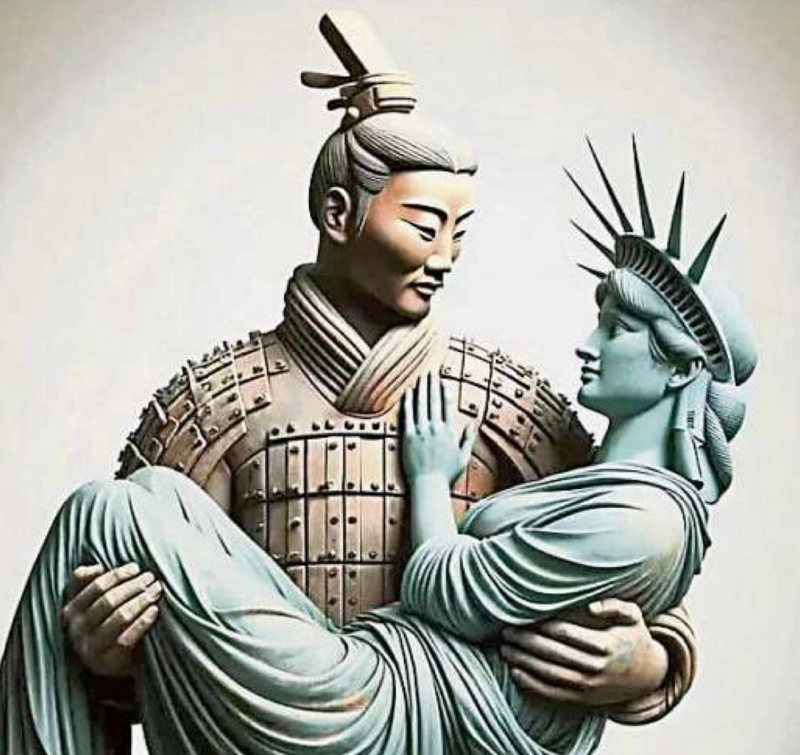 Terracotta army and statue of liberty