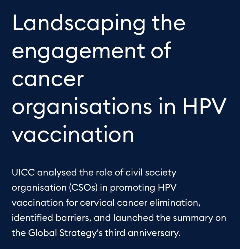 As part of its focus on women’s cancers, specifically in supporting the implementation of the WHO Global Strategy for the elimination of cervical cancer, UICC engaged in a situational analysis of civil society organisations’ (CSOs) role in increasing access to, and uptake of HPV
