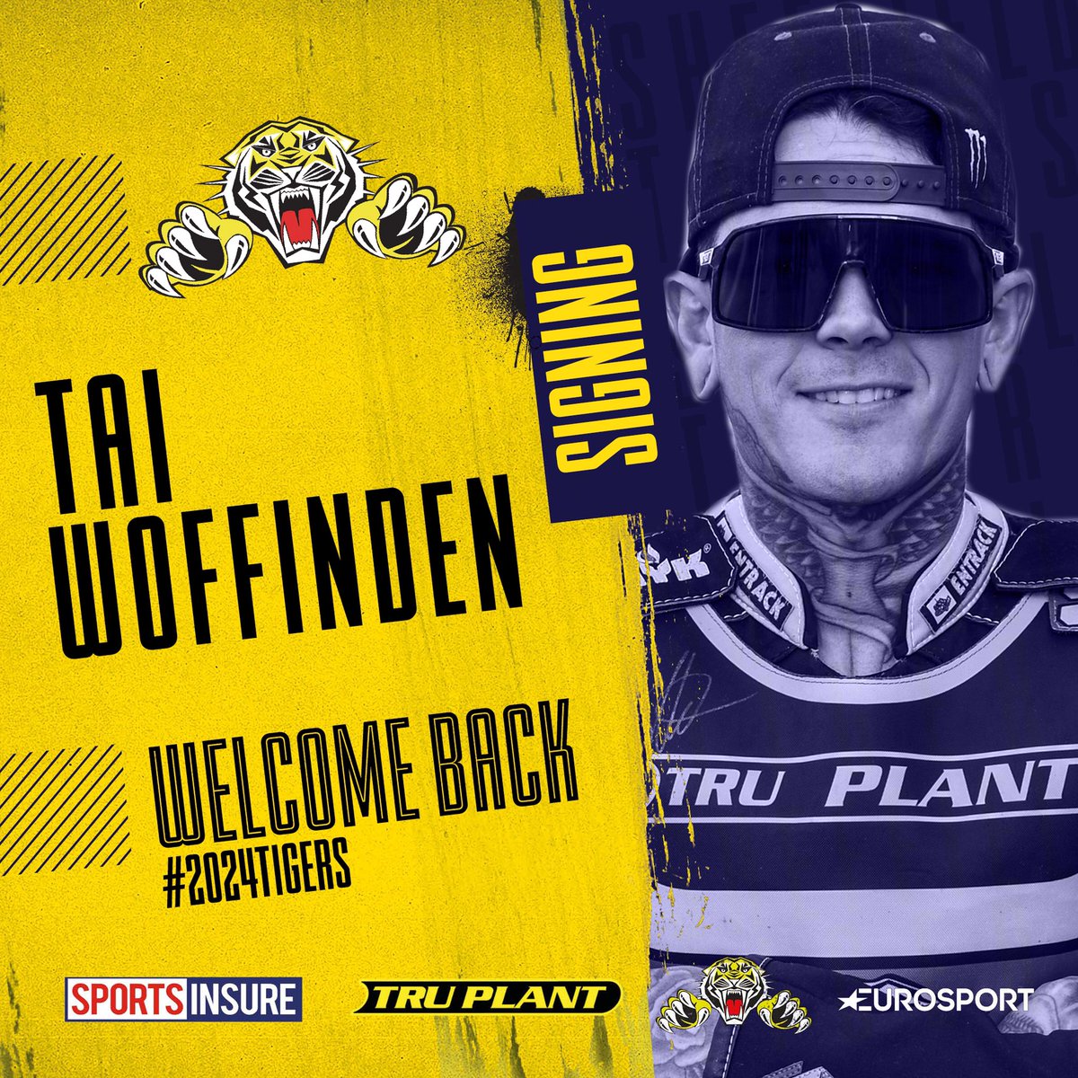 Big hitters 🔒 in for 𝟮𝟬𝟮𝟰! Grand Prix big guns Jack Holder and Tai Woffinden return to Owlerton to spearhead our Premiership title defence 👊 📲 Reaction 👉 bit.ly/top2signed #JH25 x #TW108 / #2024Tigers🐯