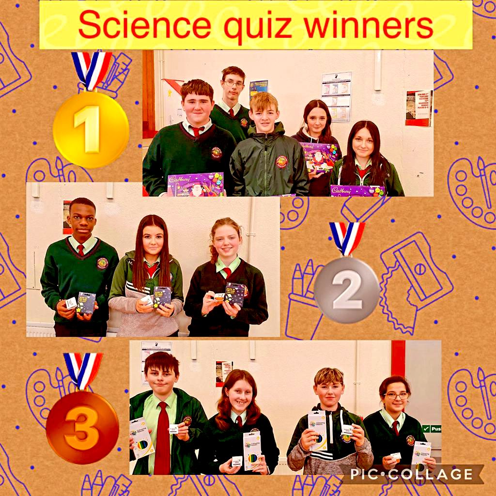 CblayneyCollege's tweet photo. As #Scienceweek draws to a close, well done to #CBCScience🔬A busy schedule of events- despite #StormDebi there were Quizzes, Quests and Questioning natures across the years! @JctScience @SciFest4STEM @CMSciFest @scienceirel https://t.co/Lc5y4zkDS0