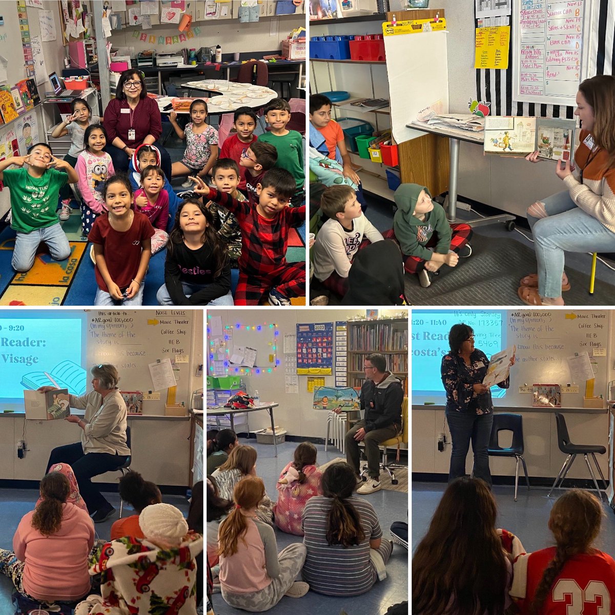 PLewandowskiLMS's tweet photo. Nothing warms a librarian’s heart more than stories being read aloud all over their school! Many thank to all of the parents, teachers, @LockhartISD staff, &amp; community members who came to @NavarroLISD today to share reading magic with our #navproud kiddos! #ExpeditionExceLLence https://t.co/JK82j5UFj9