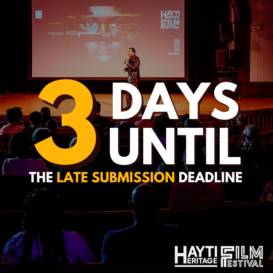 There are only 3 DAYS LEFT until submissions for #HHFF2024 CLOSE! ⁠ Check out the link in our bio to submit your film today! ⁠ ⁠ ⁠ #BlackSouthernFilmYall #haytiheritagefilmfestival #haytiheritage #blackfilmmakers #blackfilm