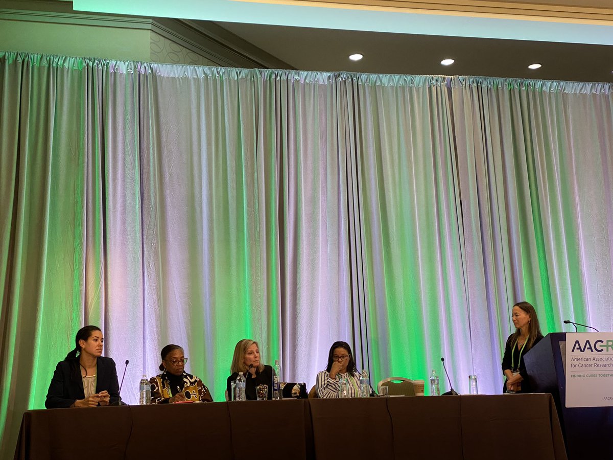 RiosDoriaMD's tweet photo. Excellent #AACRec23 wrap up to the morning plenary session on #disparities
Panel discussion with Ashley Felix (@OSUCCC_James), Michele Coté (@IndianaUniv), Lisa Barr (patient advocate), & @Char_Gamble (@MedStarWHC)
Some questions discussed
❔ how can we ensure the latest treatment advanced in #endometrialcancer is equitable for all to access
❔ how can we focus guideline concordant care to not perpetuate existing disparities
❔ how can we best consider inequities further imposed by ancestry
❔ how can we increase trust between patients & providers
A lot of excellent engagement here in Boston by conference participants!
@gyncsm @GYNCancer @NitaKarnikLee @KemiDoll @TeamEndo_MSK @UWashOBGYN @David_Cohn_MD @levinemd @AACR @cclareMDMPH #gyncancer #gyncsm #CancerAwareness #medtwitter #obgyntwitter @SarahAckroydMD @VeeMuj
