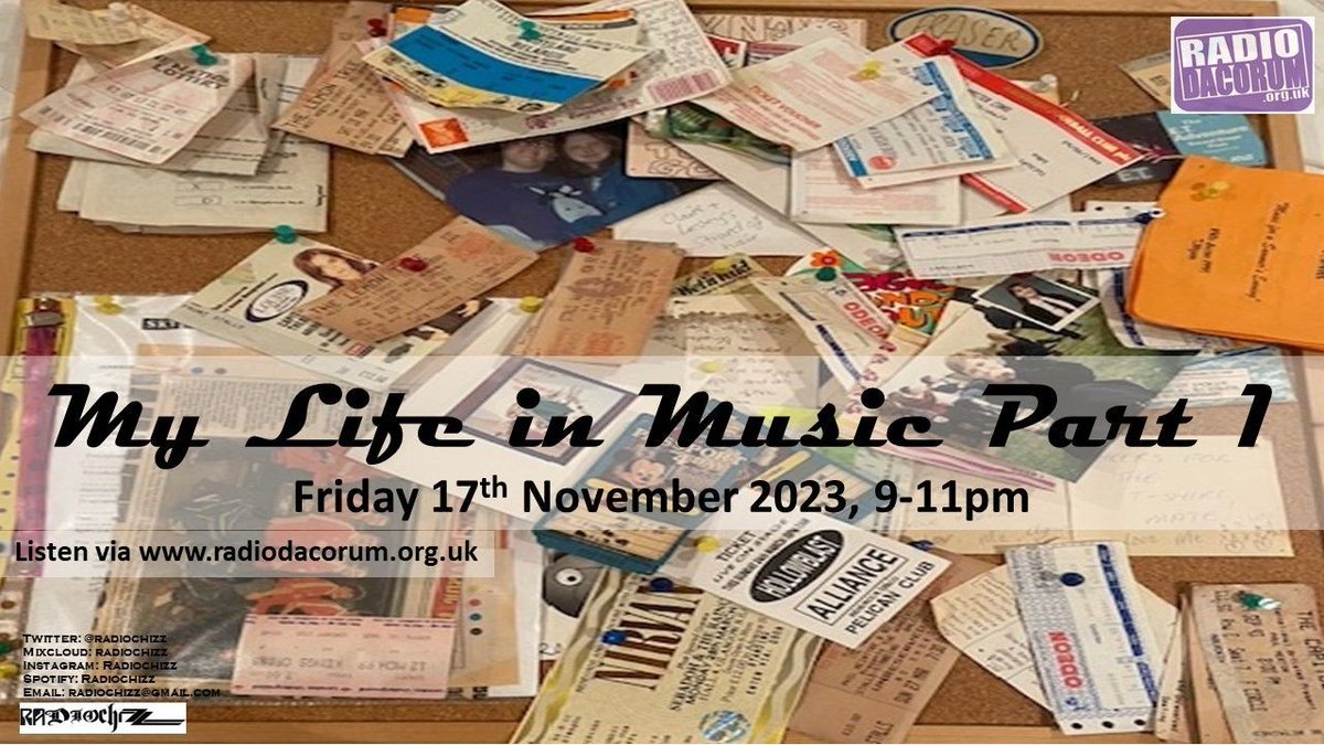 RadioDacorum's tweet photo. An interlude from the Hard Rock &amp; Metal Show tonight as we present My Life in Music pt1. Expect indie rock and a few surprises. Listen from 9pm via https://t.co/W5xoq5Xvag #radiochizz https://t.co/0naae1C9ko