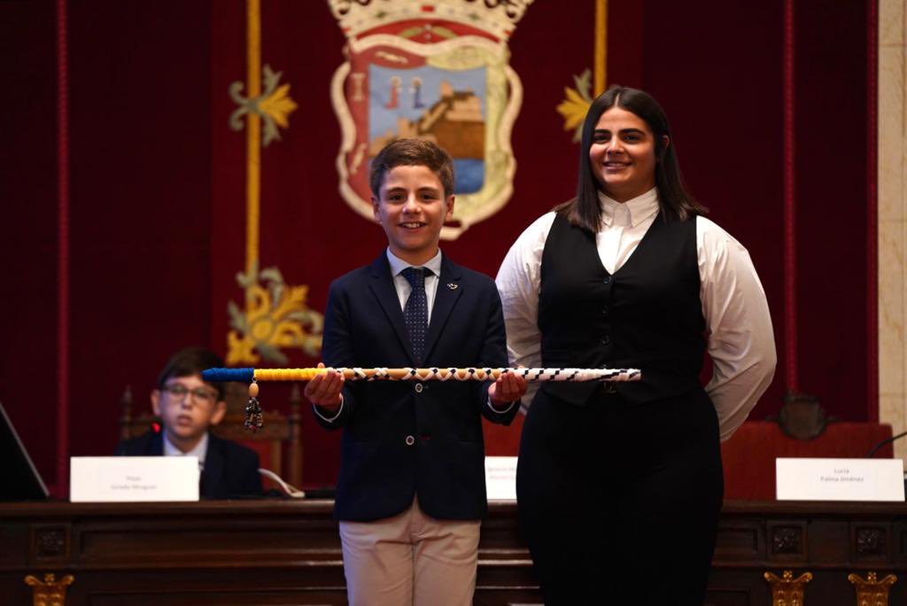Pleno Municipal de Infancia  @ayuntamientomalaga por el #DíaDeLosDerechosDeLaInfancia en el que ha tomado posesión como Alcalde Infantil de la ciudad nuestro alumno Ignacio Alonso.