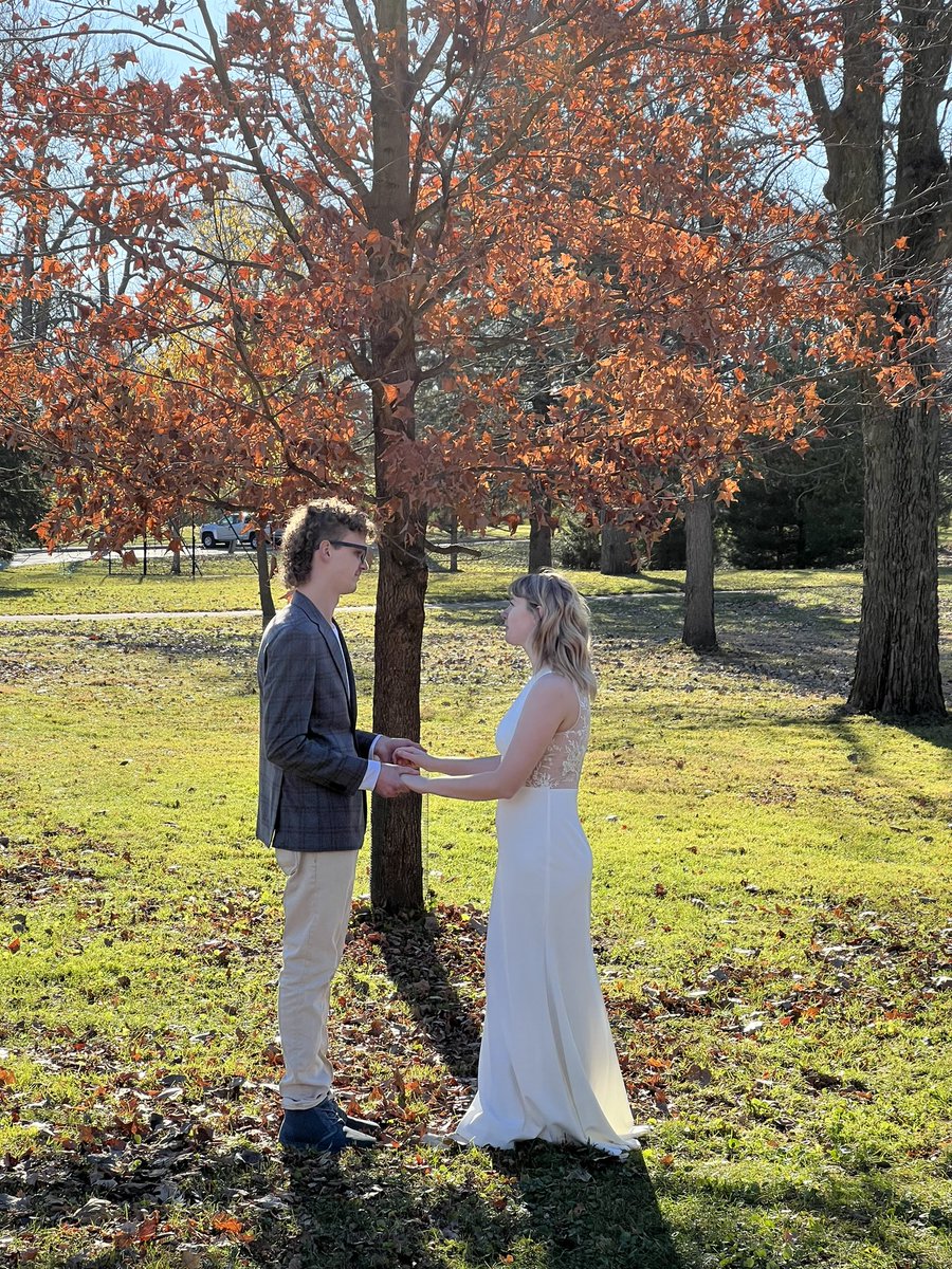 Today, I had the amazing opportunity to officiate my younger brother Gabe to Ally. I’m blessed to get to be there for my brother and new sister. #wedding