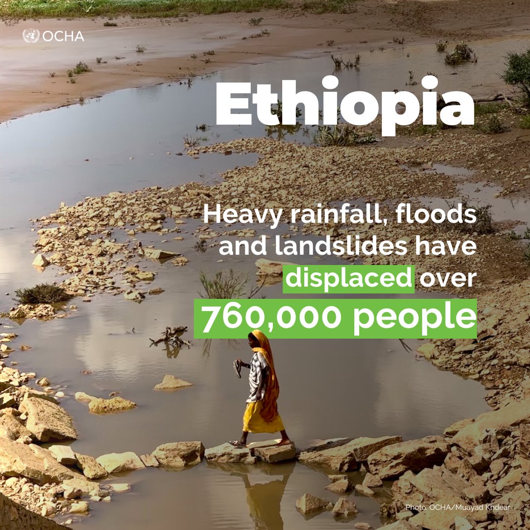 Nearly 92% of people affected by floods in the Somali region of #Ethiopia remain without assistance. Bridges and roads have been damaged by the floods, cutting critical access for humanitarians. Our latest update: bit.ly/46is1If